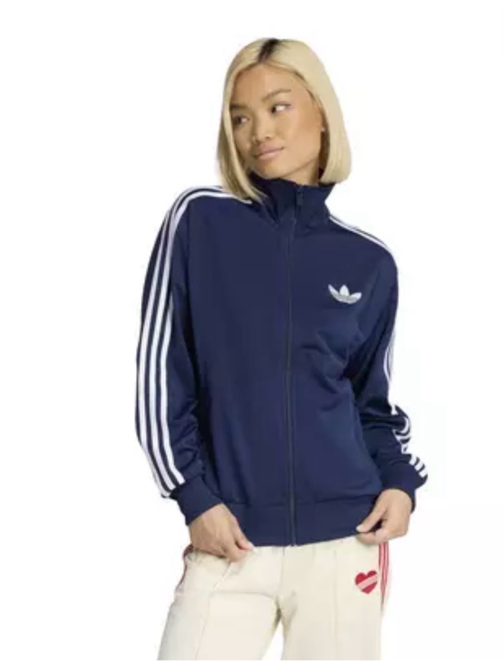 **NWT adidas Originals Women's Adicolor Firebird Loose Track Jacket - Navy/White